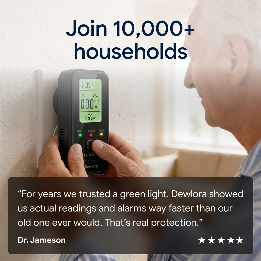 Dewlora 4 In 1 CO Detector RV