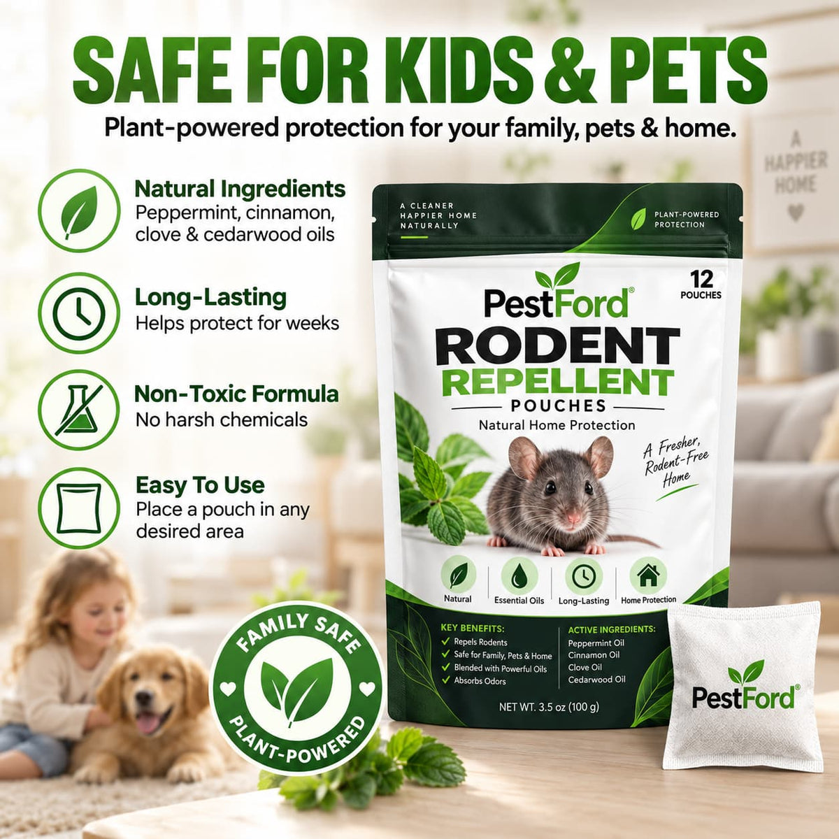 rodent repellent pouches